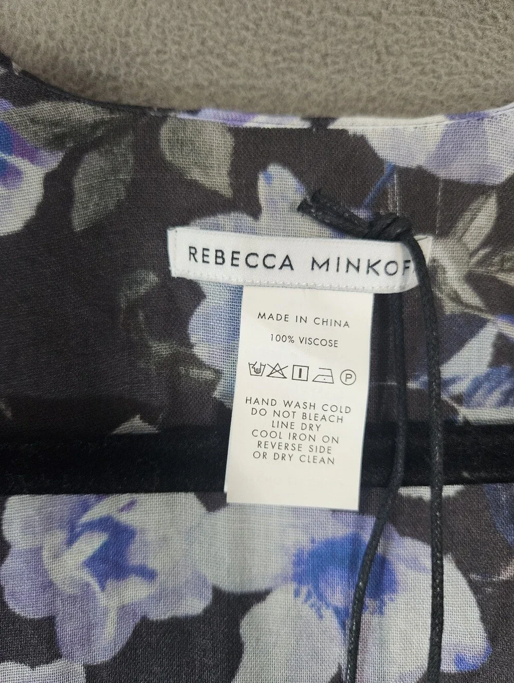 Rebecca Minkoff sheer black purple floral kimono Midnight Garden ruana wrap NWT